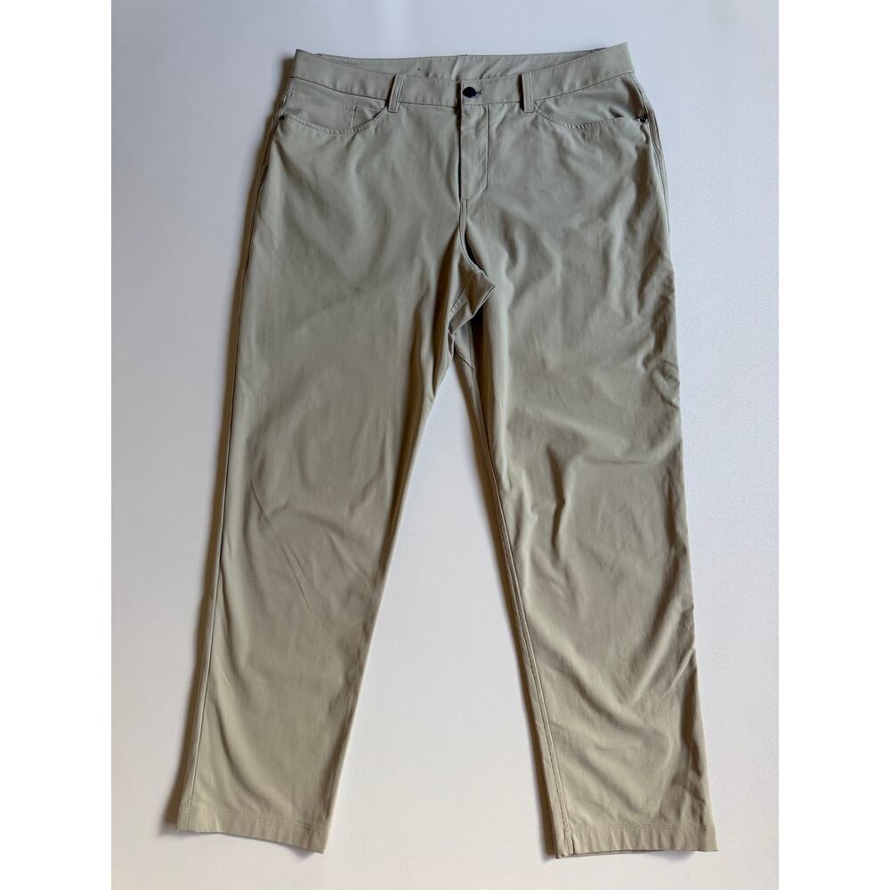 Lululemon Men's Raw Linen ABC Classic-Fit 5 Pocket Pants Size 35X29 - Picture 2 of 15